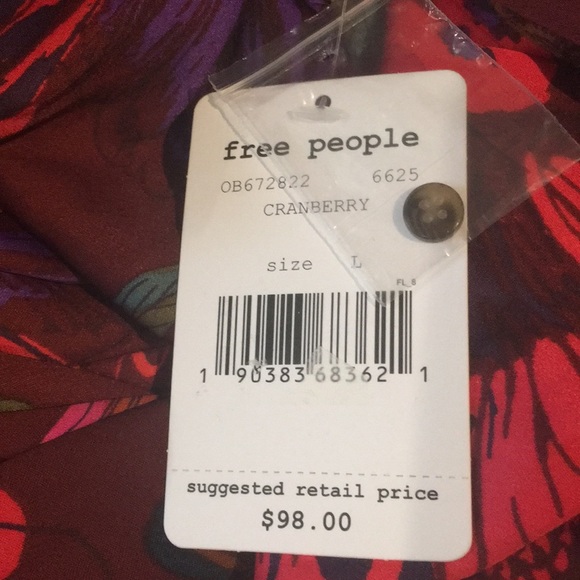 Free People Silky Nights Blouse NWT - Picture 7 of 7